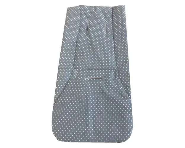 Husa de bumbac pentru carucior buline gri