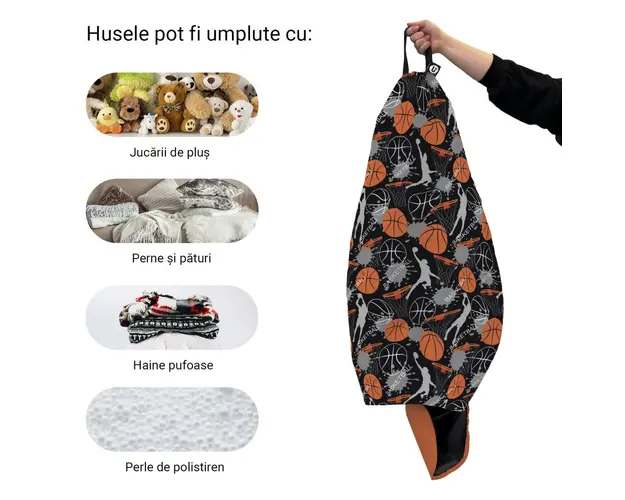 Husa fotoliu Puf Bean Bag tip Para L fara umplutura basket