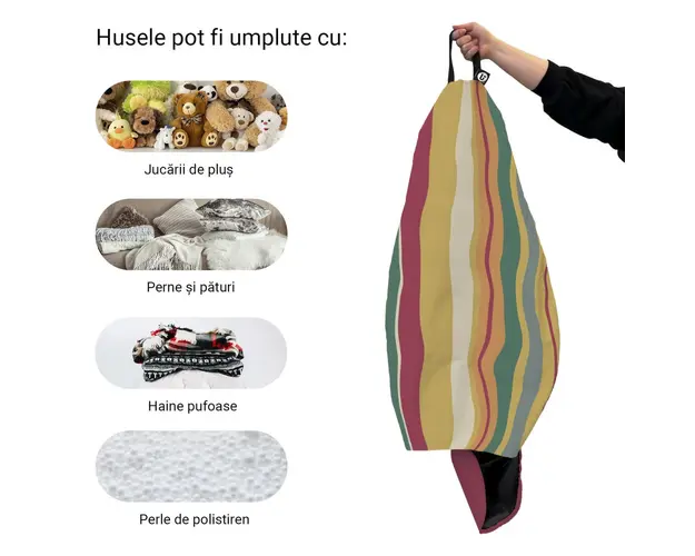 Husa fotoliu Puf Bean Bag tip Para L fara umplutura malibu sunset