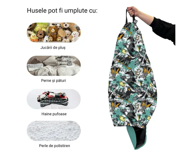 Husa fotoliu Puf Bean Bag tip Para L fara umplutura snowboard