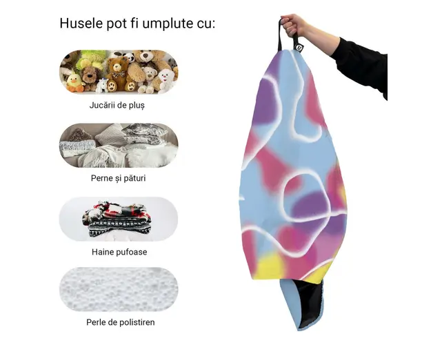 Husa fotoliu Puf Bean Bag tip Para XL fara umplutura aerobic
