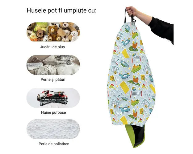 Husa fotoliu Puf Bean Bag tip Para XL fara umplutura Sporturi in aer liber