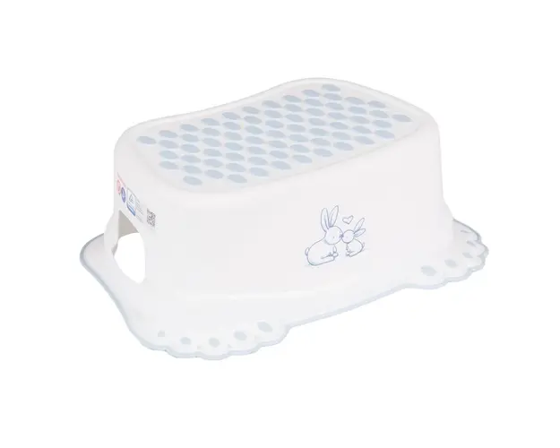 Inaltator anti-derapant pentru toaleta si chiuveta Little bunnies alb