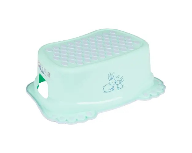 Inaltator anti-derapant pentru toaleta si chiuveta Little bunnies verde