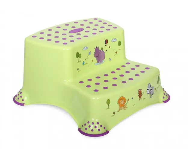 Inaltator dublu pentru baie antiderapant Hippo Green