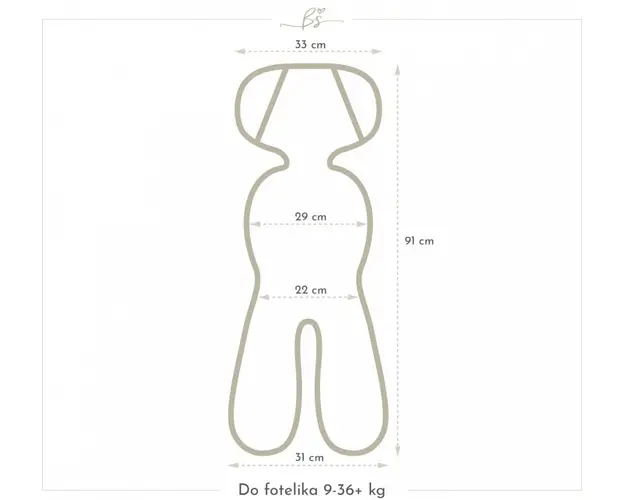 Insert antitranspiratie pentru scaun auto 3D 9-36 kg Butterfly