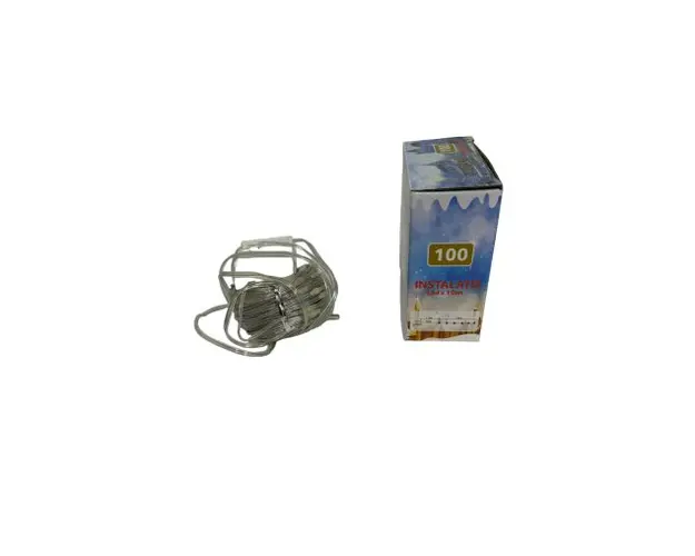 Instalatie de Craciun liniara alb rece 10 m 100 leduri