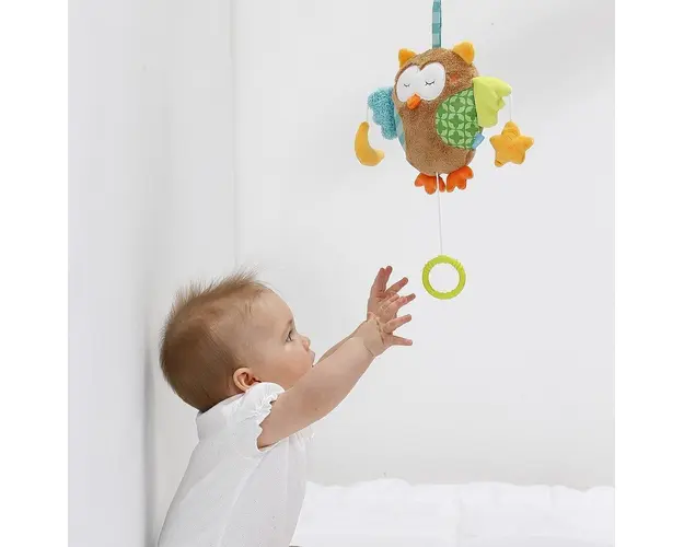 Jucarie muzicala bufnita somnoroasa 18 cm