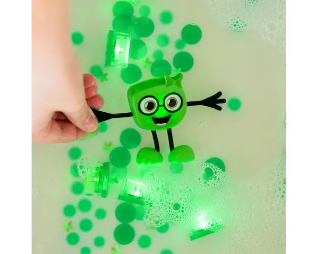 Jucarie senzoriala luminoasa de baie Pippa Glo Pal verde