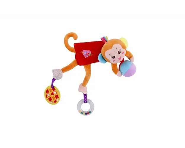 Jucarie zornaitoare din plus Hug me Monkey 33 cm