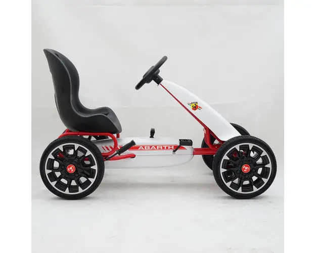 Kart cu pedale pentru copii Abarth alb