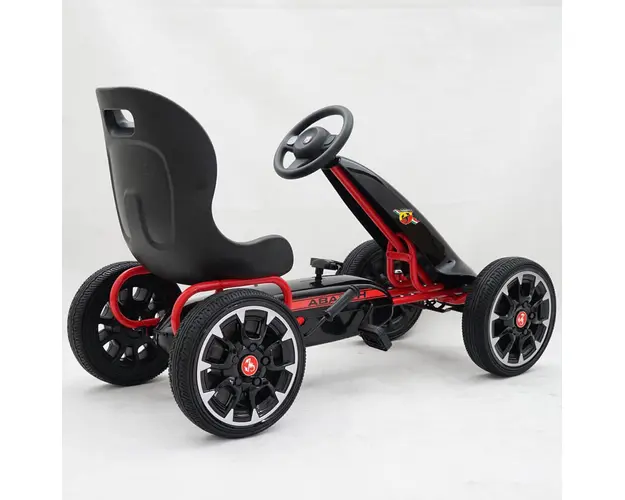 Kart cu pedale pentru copii Abarth negru