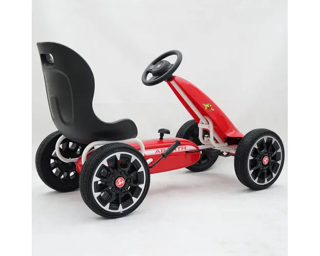 Kart cu pedale pentru copii Abarth rosu