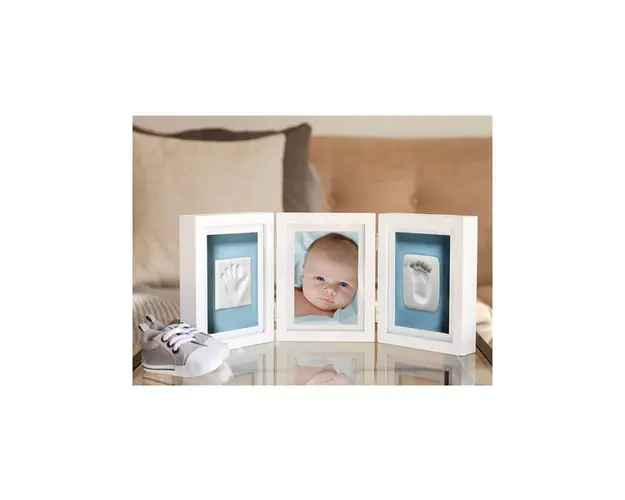 Kit rama foto tripla cu amprente manuta si piciorus Pearhead