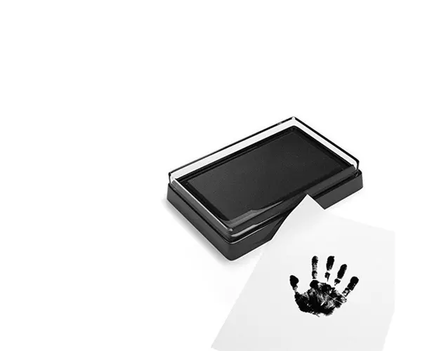 Kit rama foto tripla mobila cu cerneala pentru manuta si piciorus rama alba culoare ink rosu