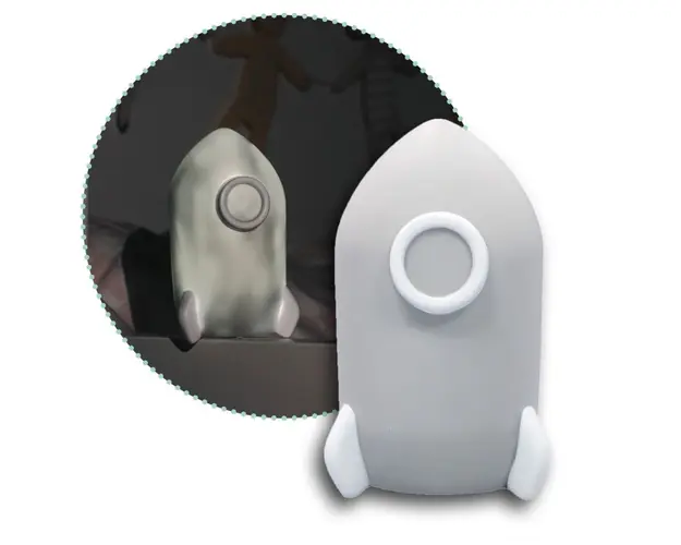 Lampa de veghe cu LED cu oprire cronometrata forma racheta gri Lumilu Sweet Dreams Rocket Reer