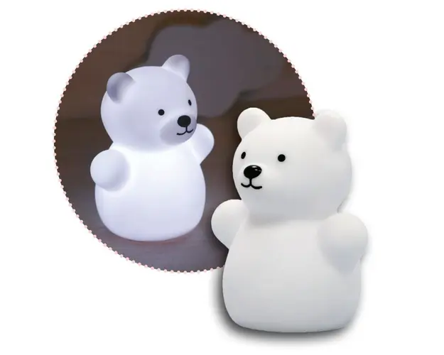 Lampa de veghe cu LED forma ursulet alba Lumilu Mini Zoo Bear Reer