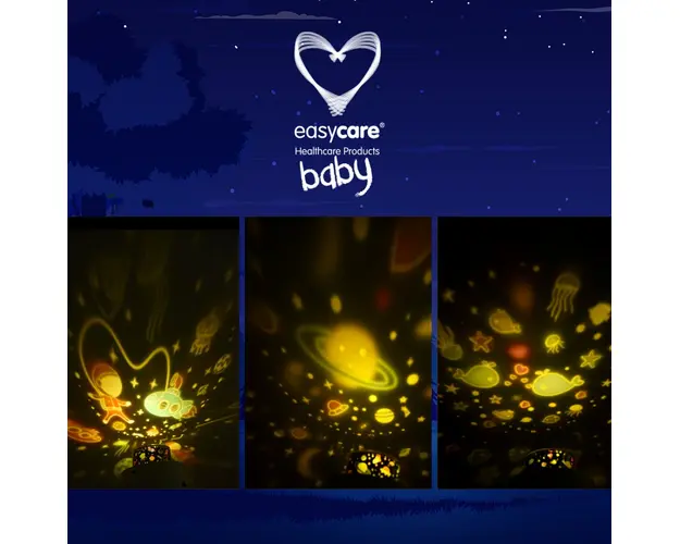 Lampa de veghe Easycare Baby 3in1 cu proiectii
