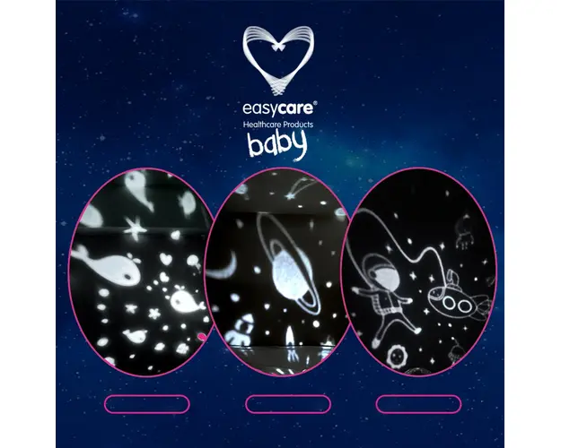 Lampa de veghe Easycare Baby Astronaut 3in1 cu proiectii