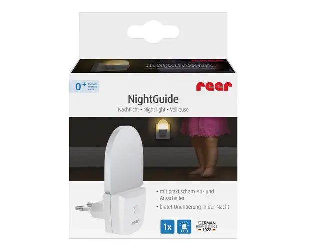 Lampa de veghe Reer Night Guide pentru priza cu comutator