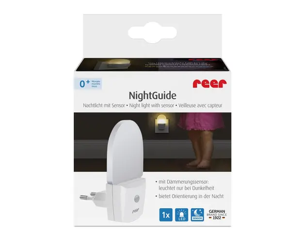 Lampa de veghe Reer Night Guide pentru priza cu senzor de noapte sau zi