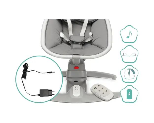 Leagan electric pentru bebelusi Fillikid Mimi grey