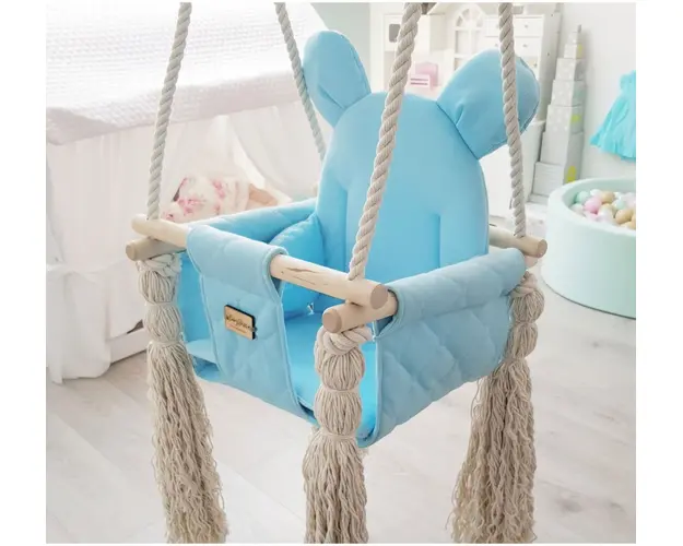 Leagan pentru copii si bebelusi Catifea Velvet perna detasabila ursulet Teddy Kiwi
