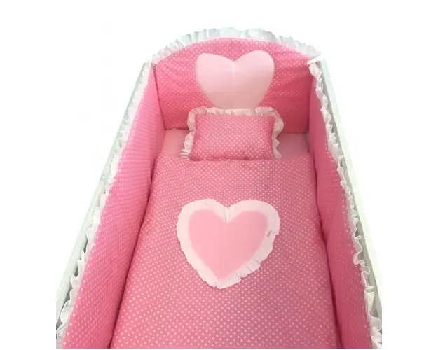 Lenjerie de pat 120x60 cm Te iubesc puisor roz