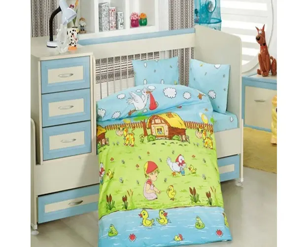 Lenjerie de pat 4 piese Altinbasak baby dream garden
