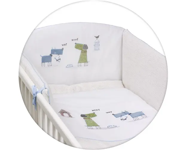 Lenjerie de pat Ceba Baby cu 3 piese My Dog