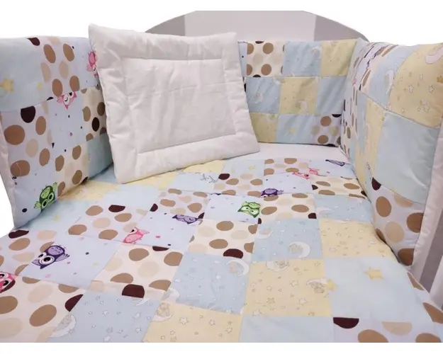 Lenjerie MyKids Mini Patratel multicolor buline maro 4 piese 120x60