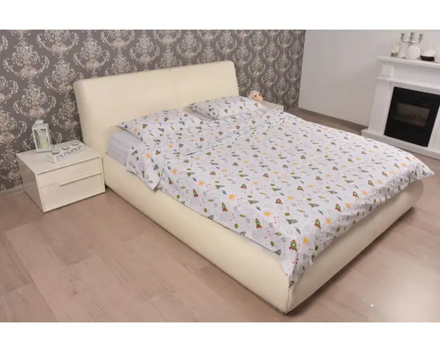 Lenjerie pat 140x200160x200 cm 4 piese model rachete