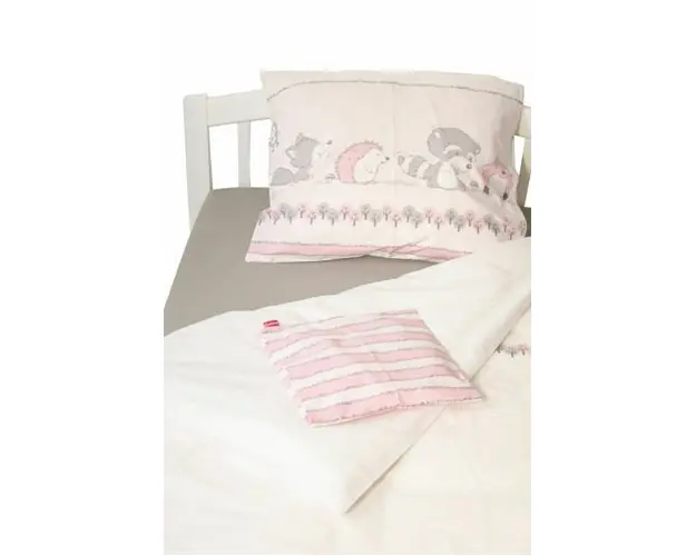 Lenjerie pat copii Odette Pink 100x13540x60 cm