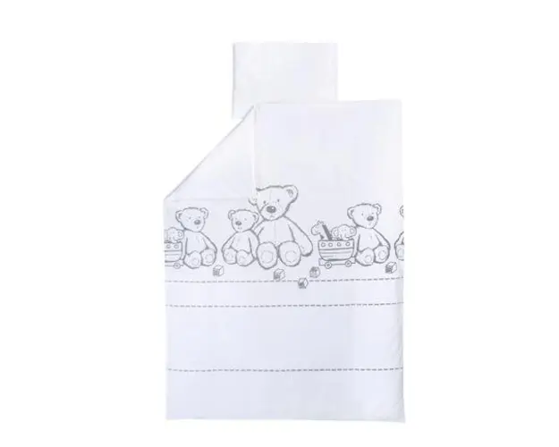 Lenjerie patut 2 piese Teddy Bear - 100 bumbac