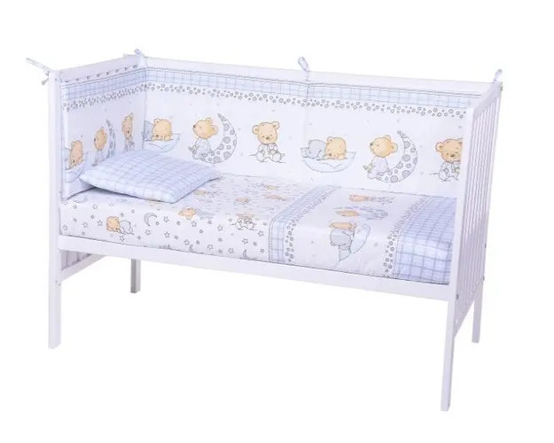 Lenjerie patut cu 4 piese 120x60 cm Ursuleti 015