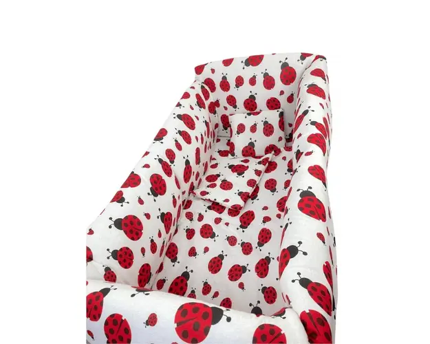 Lenjerie patut cu 5 piese si aparatori Maxi 120x60 cm Croitoria Noastra buburuze
