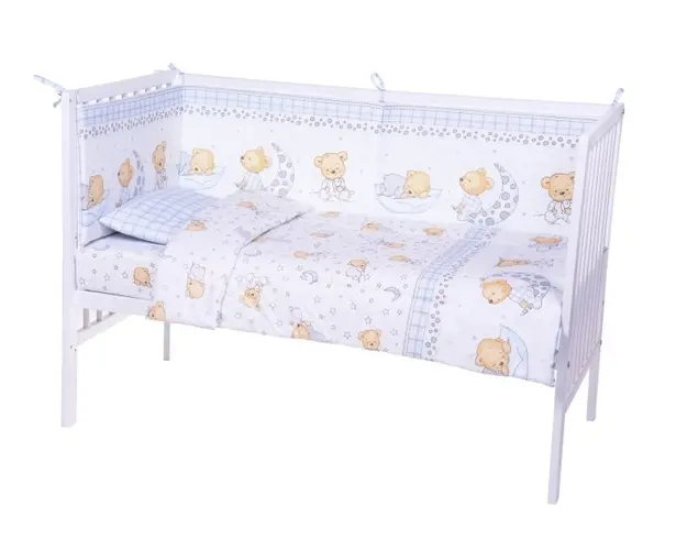 Lenjerie patut cu 7 piese 120x60 cm Ursuleti 015