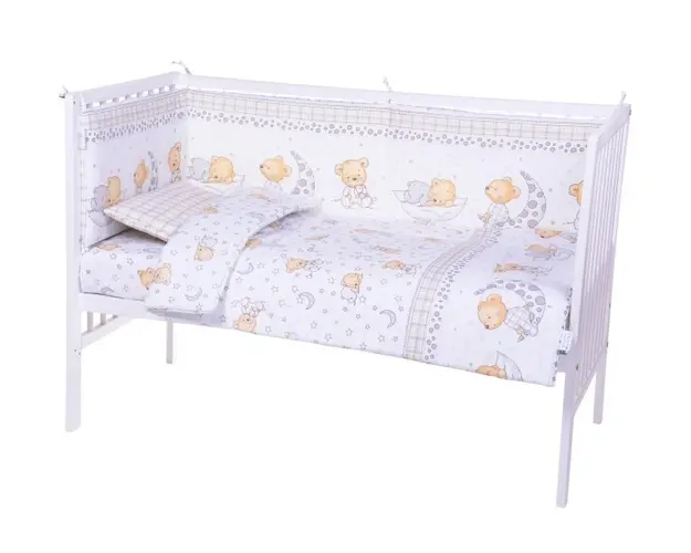 Lenjerie patut cu 7 piese 120x60 cm Ursuleti 016