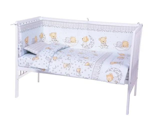 Lenjerie patut cu 7 piese 120x60 cm Ursuleti 017