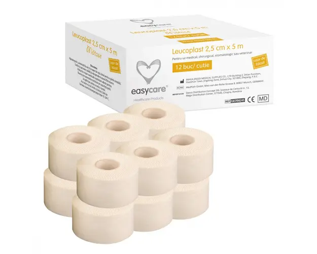 Leucoplast uz medical matase 2,5cm x 5m 12 rolecutie Easycare