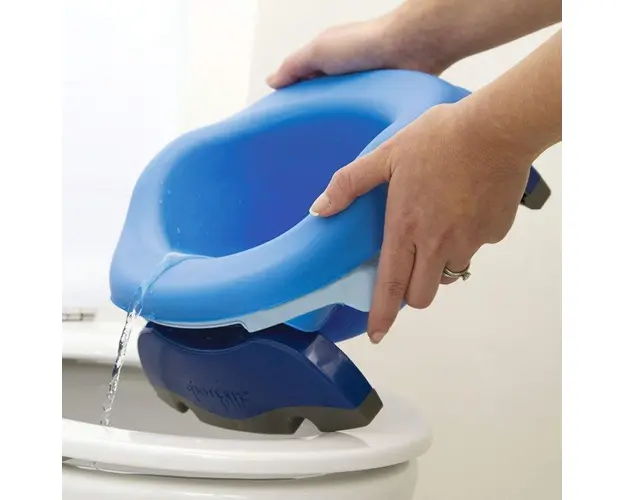 Liner reutilizabil din silicon pentru olita portabila 2 in 1 Potette Plus albastru