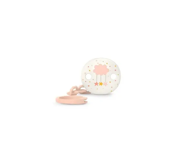 Lantisor pentru suzeta cu clips piersica Dreams