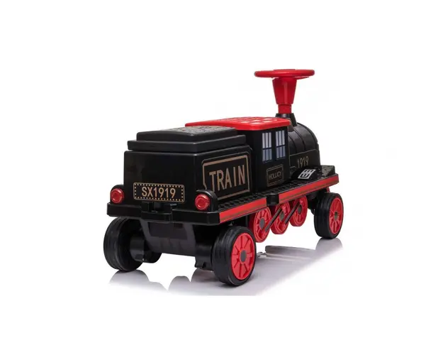 Locomotiva de tren electric pentru copii negru