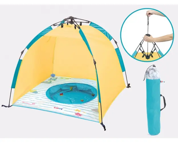 Cort de plaja cu minipiscina si protectie UV50 Ludi