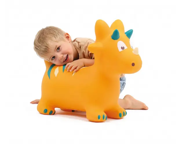 Jucarie gonflabila Ludi Dinozaur saltaret galben
