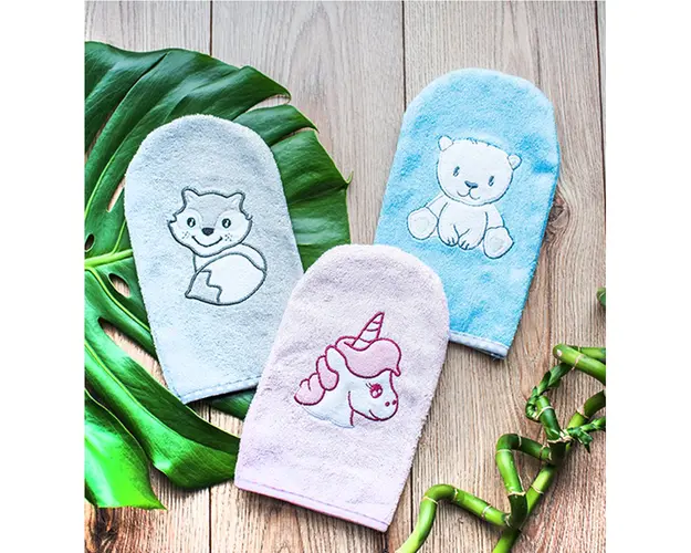 Manusa pentru baita Baby Ono din fibra de bambus gri