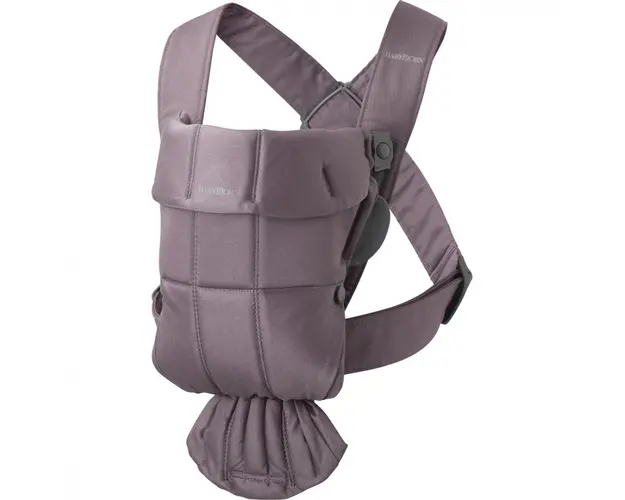 Marsupiu anatomic BabyBjorn cu multiple pozitii de purtare Mini Dark Purple bumbac