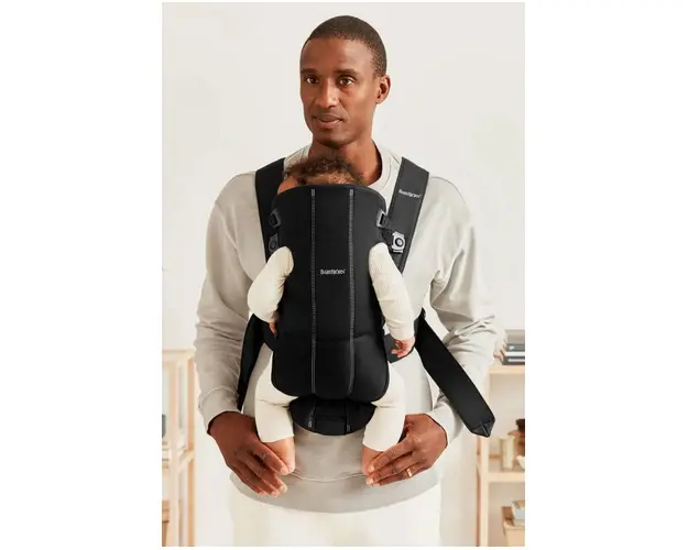 Marsupiu anatomic BabyBjorn Mini cu pozitii multiple de purtare Black