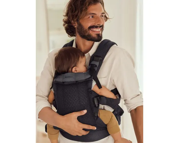 Marsupiu anatomic cu multiple pozitii de purtare colectia Harmony 3D Mesh Anthracite Editie Limitata