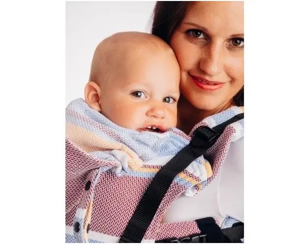 Marsupiu LennyGo Toddler Little Herringbone Orange Blossom